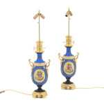 Paire de lampes en porcelaine style néoclassique, époque Napoléon III – Image 3