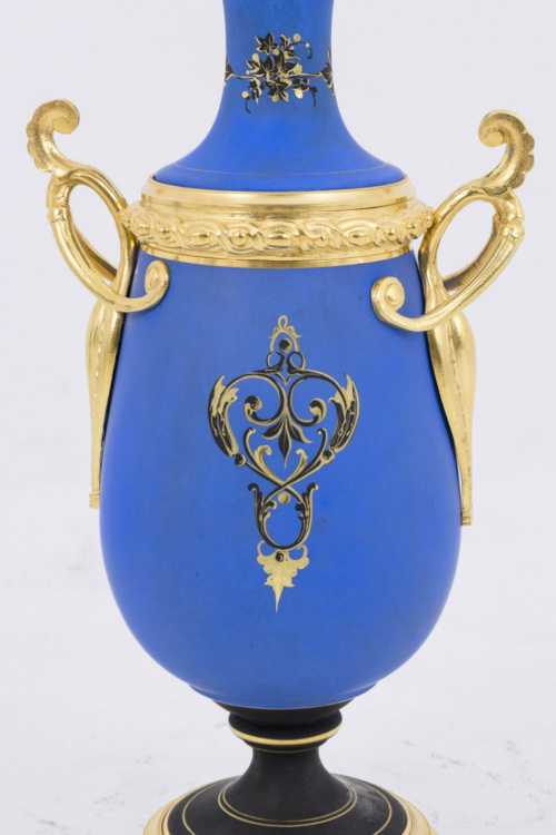 Paire de lampes en porcelaine style néoclassique, époque Napoléon III – Image 6