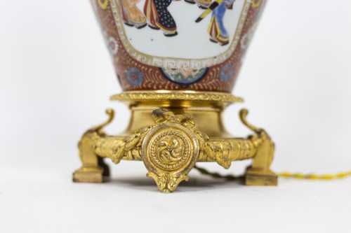Lampe en porcelaine de Samson et bronze doré, circa 1880 – Image 5