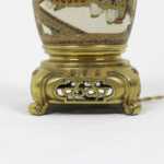 Lampe en faïence de Satsuma et bronze doré, circa 1880 – Image 7