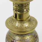 Lampe en faïence de Satsuma et bronze doré, circa 1880 – Image 5