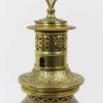 Lampe en faïence de Satsuma et bronze doré, circa 1880 – Image 4
