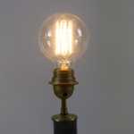 Lampe en grès émaillé vert et bleu, années 1970 – Image 2