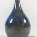 Lampe en grès émaillé vert et bleu, années 1970 – Image 3