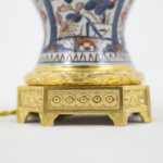 Grande lampe en porcelaine Imari et bronze doré, circa 1880 – Image 10