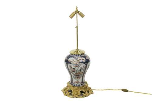 lampe porcelaine imari bronze doré 2
