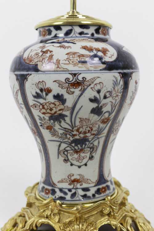 lampe porcelaine imari cartouches