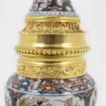 Grande lampe en porcelaine Imari et bronze doré, circa 1880 – Image 4
