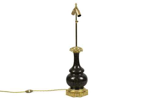 Lampe de style Louis XVI en porcelaine et bronze doré, circa 1880 – Image 3