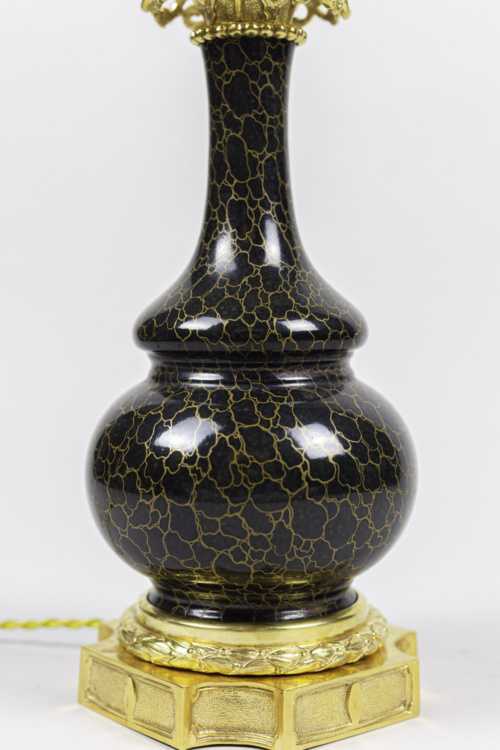 Lampe de style Louis XVI en porcelaine et bronze doré, circa 1880 – Image 2