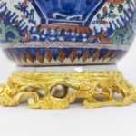 Paire de lampes en faïence de Delft et bronze doré, circa 1880 – Image 5