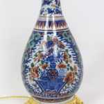 Paire de lampes en faïence de Delft et bronze doré, circa 1880 – Image 2