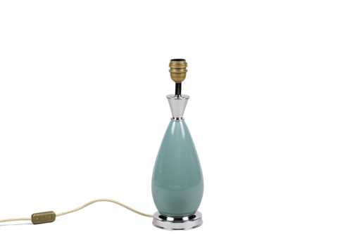 Paire de lampes en porcelaine bleue et laiton argenté, années 1970 – Image 6