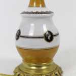 Paire de lampes en porcelaine orange et blanche, circa 1880 – Image 2