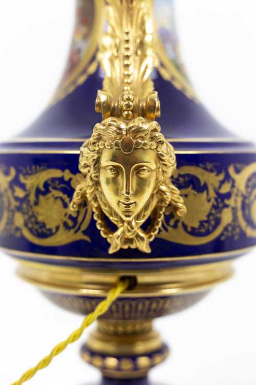 Lampe en porcelaine de Sèvres, circa 1880 – Image 4