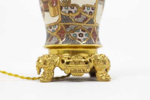 Paire de lampes en faïence de Satsuma, circa 1880 – Image 11