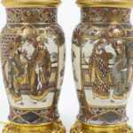 Paire de lampes en faïence de Satsuma, circa 1880 – Image 4