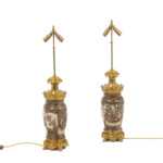 Paire de lampes en faïence de Satsuma, circa 1880 – Image 2