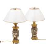 Paire de lampes en faïence de Satsuma, circa 1880