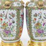Paire de lampes en porcelaine de Canton, circa 1880 – Image 5