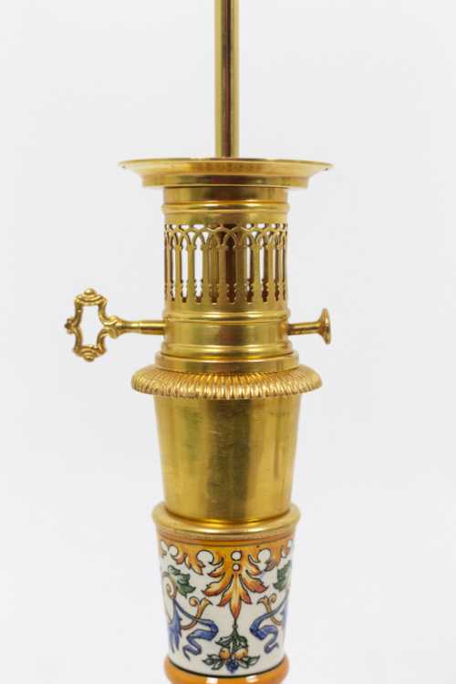 Paire de lampes en porcelaine de Gien, XIXème siècle – Image 7