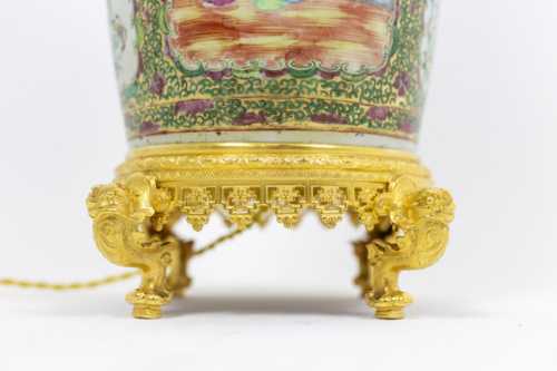 Grande lampe en porcelaine de Canton, circa 1880 – Image 11