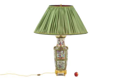 Grande lampe en porcelaine de Canton, circa 1880 – Image 12