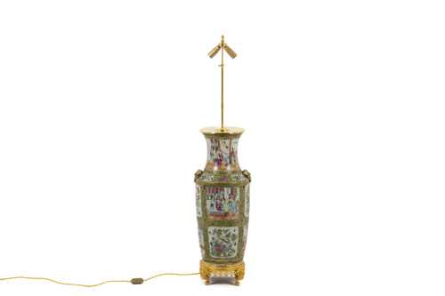 Grande lampe en porcelaine de Canton, circa 1880 – Image 2