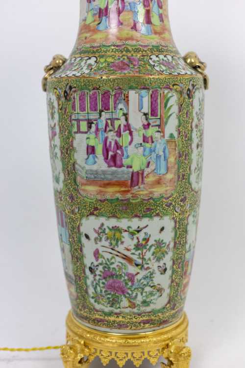 Grande lampe en porcelaine de Canton, circa 1880 – Image 7
