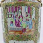 Grande lampe en porcelaine de Canton, circa 1880 – Image 9