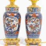 Paire de lampes en porcelaine d'Imari et bronze doré, circa 1880. – Image 3
