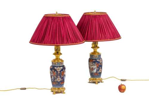 Paire de lampes en porcelaine d'Imari et bronze doré, circa 1880. – Image 12