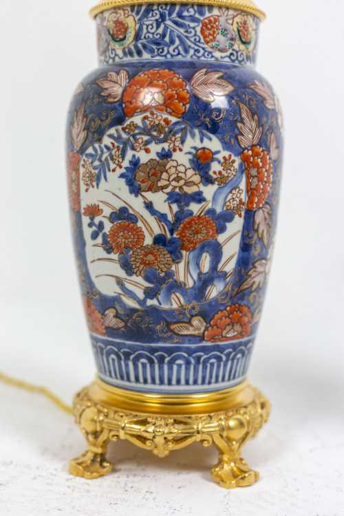 Paire de lampes en porcelaine d'Imari et bronze doré, circa 1880. – Image 5