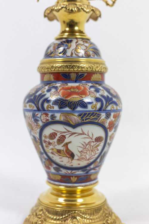 Paire de lampes Imari - col