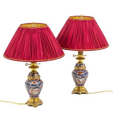 Paire de lampes Imari - la paire