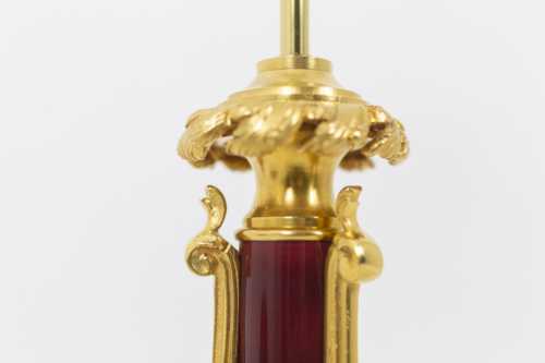 Lampe en porcelaine de Chine et bronze doré, circa 1880 – Image 6