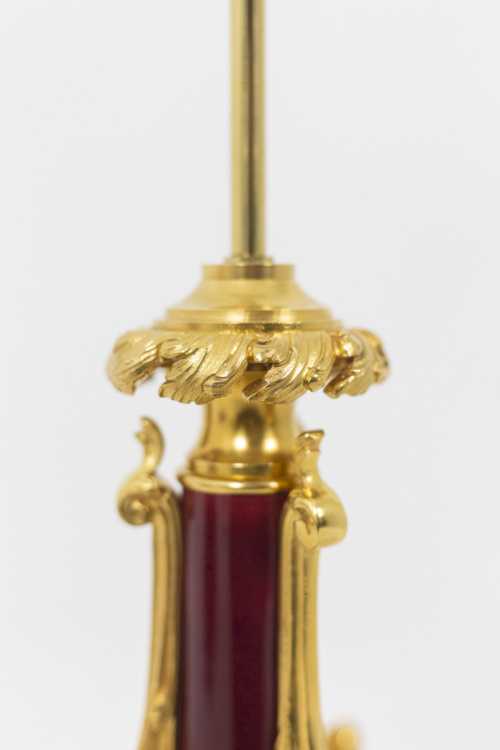 Lampe en porcelaine de Chine et bronze doré, circa 1880 – Image 7