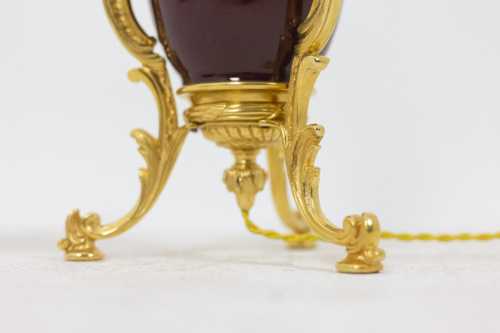 Lampe en porcelaine de Chine et bronze doré, circa 1880 – Image 8