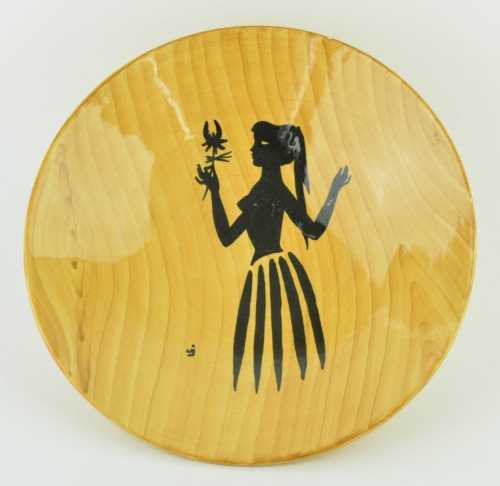 Granjean-Jourdan, Coupe faux-bois, à décor de Sylvette