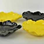 Lunetta, quatre coupes feuilles noires et jaunes
