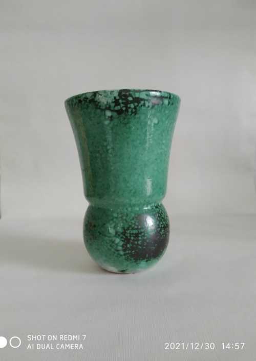 CAB vase émaillé vert flammé made in france – Image 2
