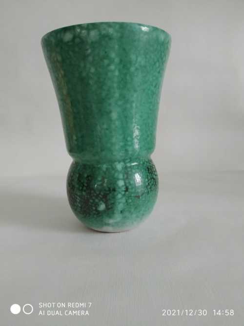 CAB vase émaillé vert flammé made in france – Image 3