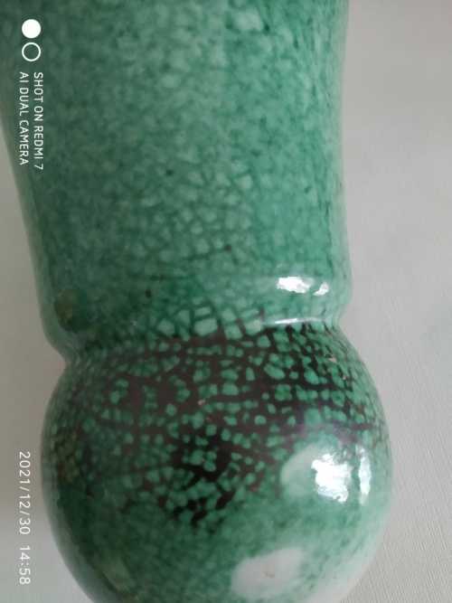 CAB vase émaillé vert flammé made in france – Image 5