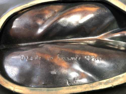 Pol Chambost grand plat à l'émail nacré circa 1950 – Image 6