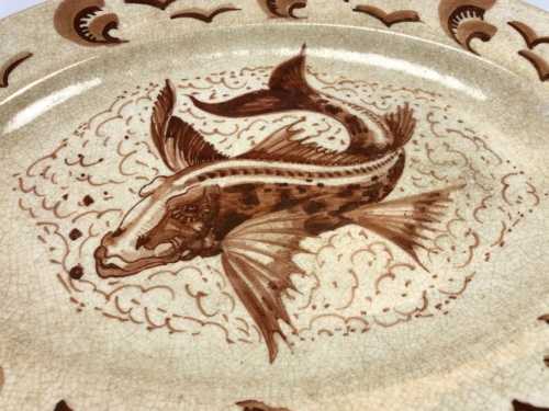 Atelier Lachenal rare grand plat céramique d'après André Masson – Image 2
