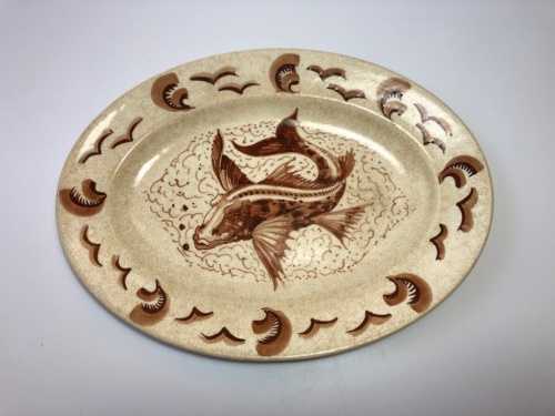 Atelier Lachenal rare grand plat céramique d'après André Masson – Image 3