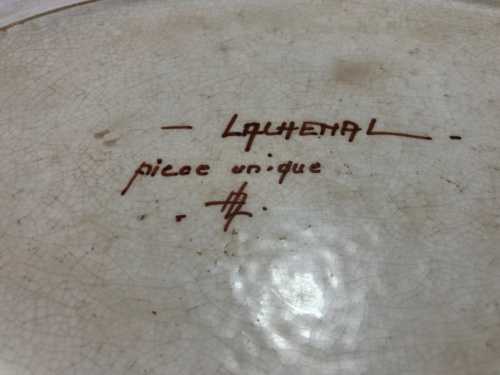 Atelier Lachenal rare grand plat céramique d'après André Masson – Image 4
