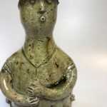Jean Lerat bouteille anthropomorphe "Bacchus" La Borne circa 1950 – Image 2