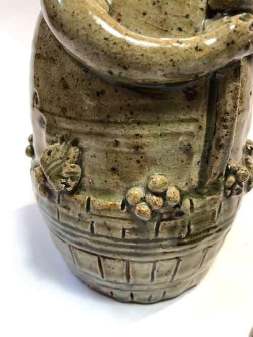 Jean Lerat bouteille anthropomorphe "Bacchus" La Borne circa 1950 – Image 4