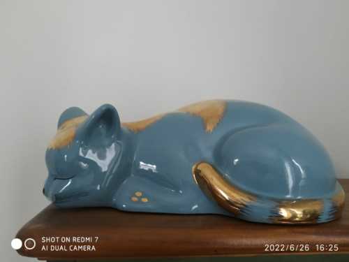 Fornasetti , chat turquoise et or, modèle original – Image 7
